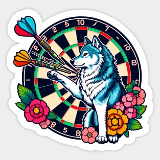 Wolf darts Sticker